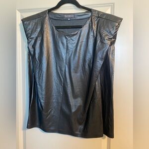 Faux leather vest
